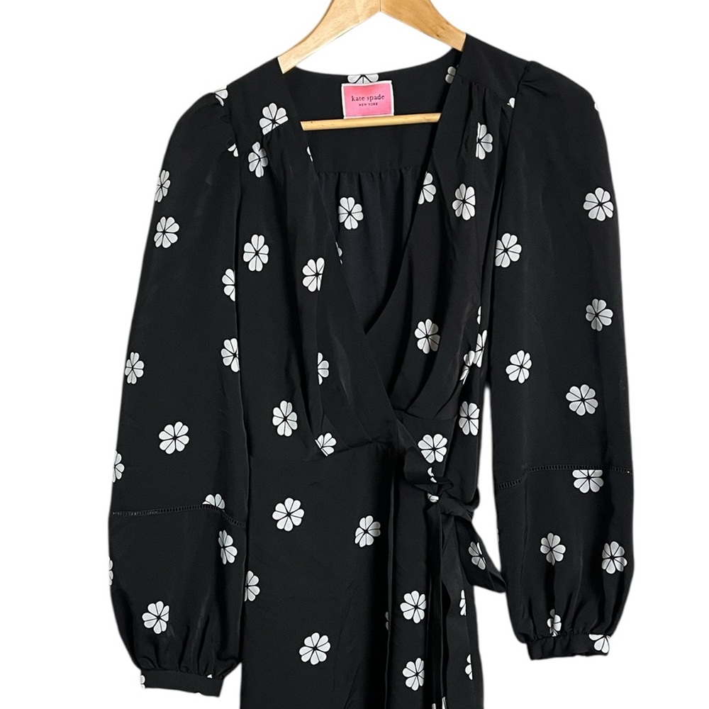 Kate Spade Clover Toss Wrap Dress Size 2 - Picture 3 of 7